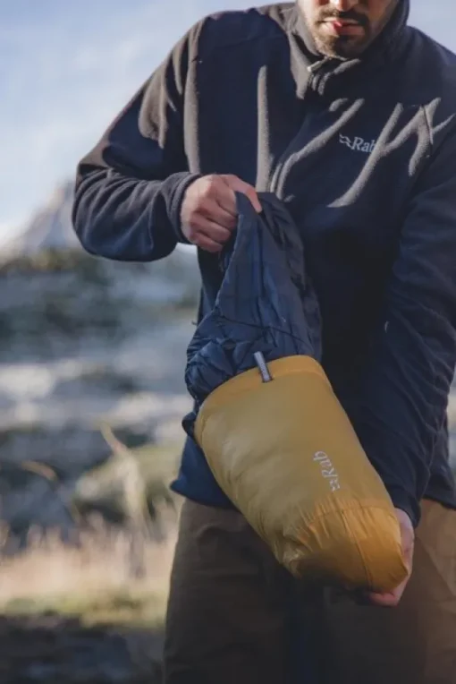 Microlight Alpine kevyt untuvatakki, musta-Rab Fashion