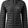 Rab Microlight Alpine Long Jacket naisten untuvatakki, musta New