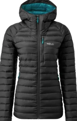Rab Microlight Alpine Long Jacket naisten untuvatakki, musta New