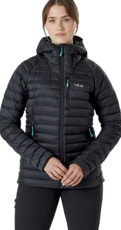 Rab Microlight Alpine Long Jacket naisten untuvatakki, musta New