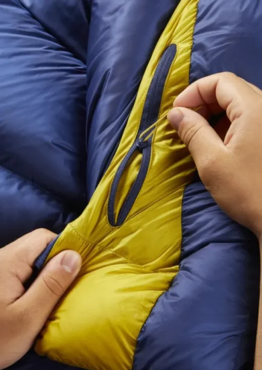 Neutrino 800 untuvamakuupussi, Left Zip Long, -22°C Nightfall Blue-Rab New
