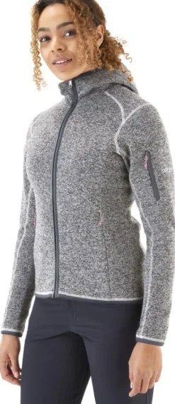 Rab Quest Hoody naisten hupullinen fleecetakki, vaaleanharmaa Online
