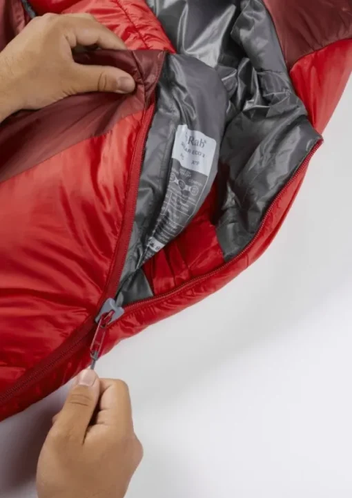 Rab Solar Eco 3 makuupussi, -8°C Oxblood Red Unisex Best