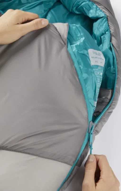 Rab Solar Ultra 2 makuupussi, naisten malli, Granite Fashion