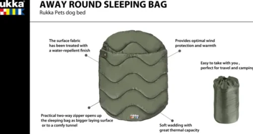 Away Round Sleep Bag Olive L-Rukka Outlet
