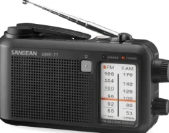 Sangean MMR77 hätäradio kammella, musta Discount