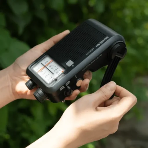 Sangean MMR77 hätäradio kammella, musta Discount
