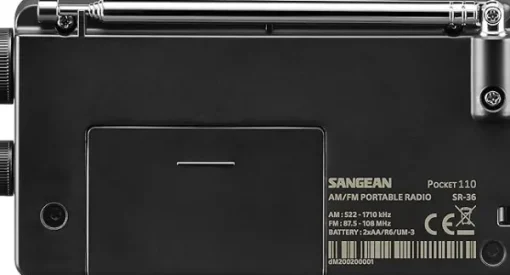 Sangean SR-36 Radio, musta Clearance