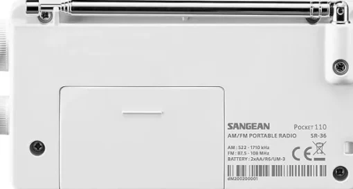 Sangean SR-36 taskuradio, musta Outlet