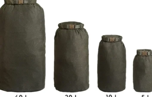 Rolltop Stuffsack Mesh pakkauspussi, 20L, vihreä-Savotta Fashion