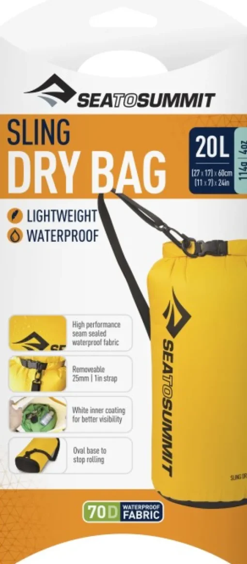 kuivapussi, Sling Drybag 20L, keltainen-Sea to Summit Clearance