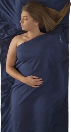 Sea to Summit Sleepliner Cotton Premium Traveller with Pillow Navy Outlet