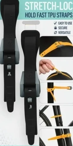 Sea to Summit Strap Stretchloc hihna 15-20x375 mm, 2 kpl, musta Clearance