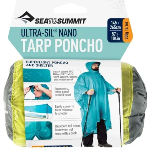 Sea to Summit Tarp Poncho 15D Ultra-Sil Nano 145X265 cm Lime Discount