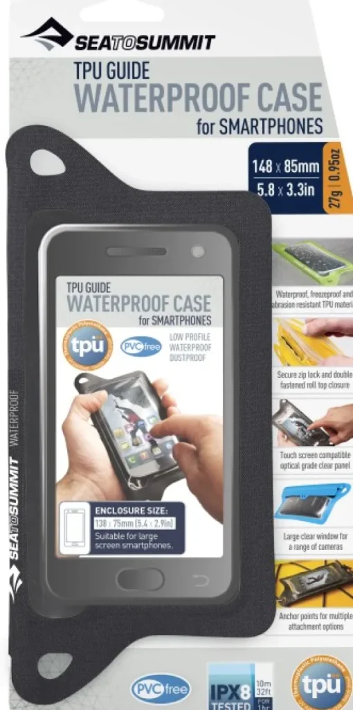 TPU Smartphone Normal Waterproof Case Black-Sea to Summit Clearance