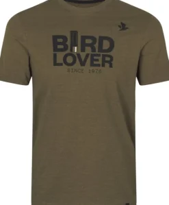 Seeland Bird Lover T-shirt t-paita, Dark Olive Melange Clearance