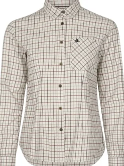 Seeland Kerry Shooting Shirt paita, Cabernet/Blue Check Fashion