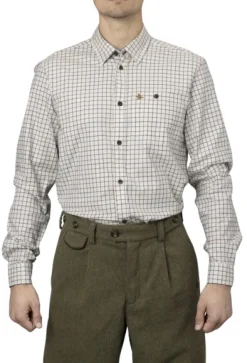 Seeland Oxford Shooting Shirt paita, Grape Leaf/Terracotta Check Fashion