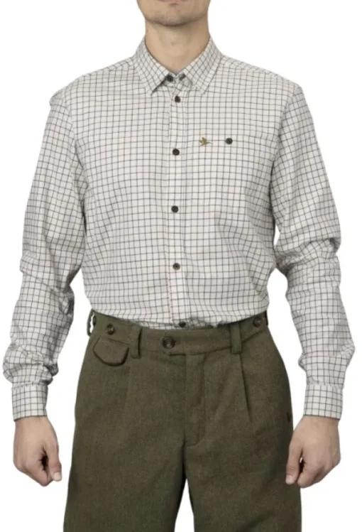 Seeland Oxford Shooting Shirt paita, Grape Leaf/Terracotta Check Fashion