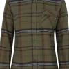 Seeland Skye Flannel Shirt naisten paita, Grape Leaf/Terracotta Check Hot
