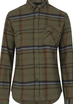 Seeland Skye Flannel Shirt naisten paita, Grape Leaf/Terracotta Check Hot