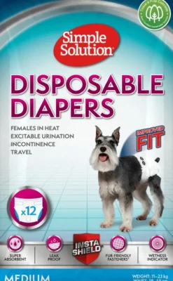 Disposable Diapers nartun suojat, M, 12 kpl-Simple Solution Hot