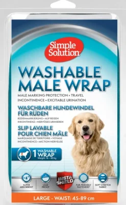 Washable Male Wrap suoja uroskoirille, Large-Simple Solution Outlet