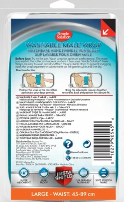 Washable Male Wrap suoja uroskoirille, Large-Simple Solution Outlet