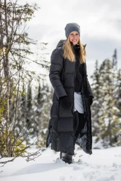 Skhoop Hella Down Coat pitkä untuvatakki, musta Online