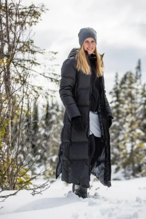 Skhoop Hella Down Coat pitkä untuvatakki, musta Online