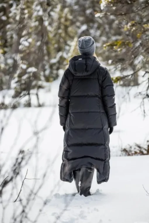 Skhoop Hella Down Coat pitkä untuvatakki, musta Online