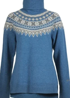 Scandinavian Roll Neck villapaita, Blue Denim-Skhoop Sale