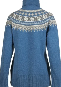 Scandinavian Roll Neck villapaita, Blue Denim-Skhoop Sale