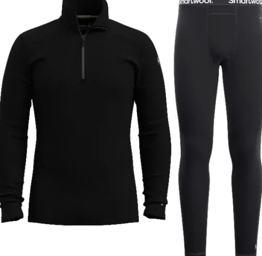 Classic Thermal Merino 1/4 Zip merinokerrasto, musta-Smartwool Clearance