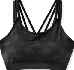 Smartwool Seamless Strappy Bra saumattomat urheilurintaliivit, musta Hot