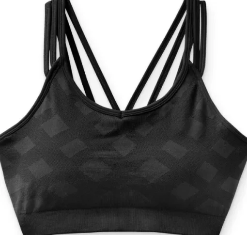 Smartwool Seamless Strappy Bra saumattomat urheilurintaliivit, musta Hot