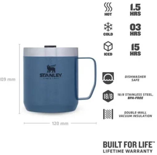 Stanley The Legendary Camp Mug termosmuki, 0,35 L, Hammertone Lake Discount