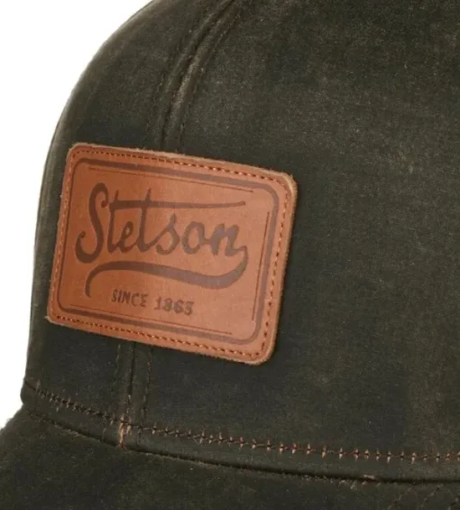 Baseball Cap CO/PES Leather Patch Brown-Stetson New