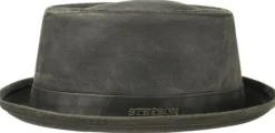 Stetson Pork Pie CO/PES hattu, ruskea Fashion