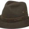 Traveller Waxed Cotton hattu, ruskea-Stetson Sale
