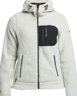 Himalaya Teddy Fleece Hood naisten fleecetakki, Oyster Mushroom-Tenson Sale