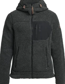 Himalaya Teddy Fleece Hood naisten fleecetakki, Pirate Black-Tenson Online