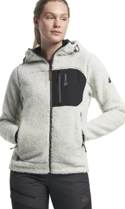 Himalaya Teddy Fleece Hood naisten fleecetakki, Oyster Mushroom-Tenson Sale