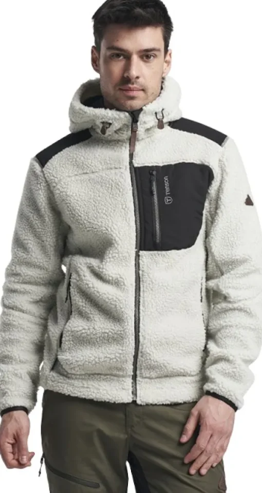 Himalaya Teddy Fleece Hood fleecetakki, Oyster Mushroom-Tenson Sale