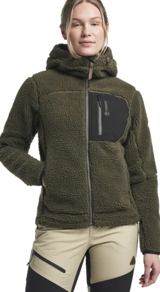 Tenson Himalaya Teddy Fleece Hood naisten fleecetakki, Grape leaf Clearance
