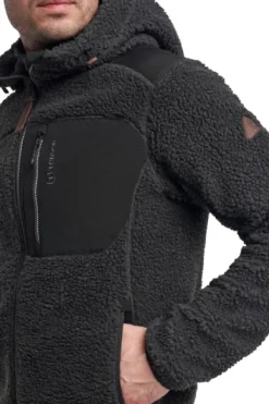 Himalaya Teddy Fleece Hood fleecetakki, Pirate Black-Tenson New