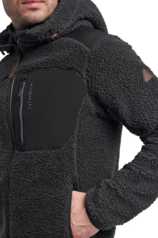 Himalaya Teddy Fleece Hood fleecetakki, Pirate Black-Tenson New