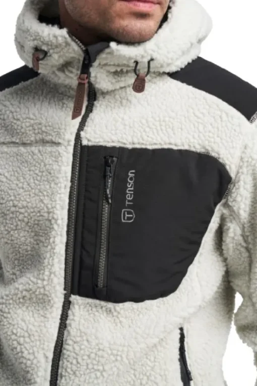 Himalaya Teddy Fleece Hood fleecetakki, Oyster Mushroom-Tenson Sale