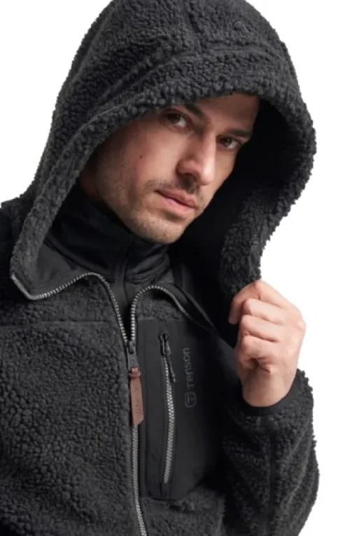 Himalaya Teddy Fleece Hood fleecetakki, Pirate Black-Tenson New