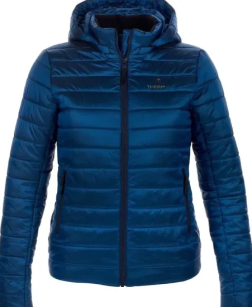naisten ladattava lämpötakki, sininen-Thermic Fashion